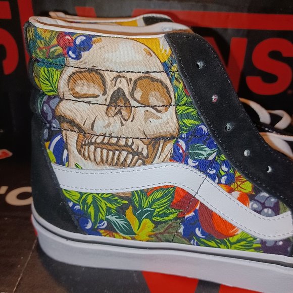 Vans  Fruit Skull Sk8-Hi Sneakers Black/White VN0005U9BA2 main image 8